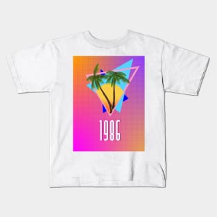 1986 tropical paradise Kids T-Shirt